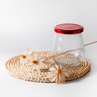 50g Mini petit rond clair maison décorative pot de nourriture bouteille en verre nid d'oiseau bouteille avec couvercle à vis