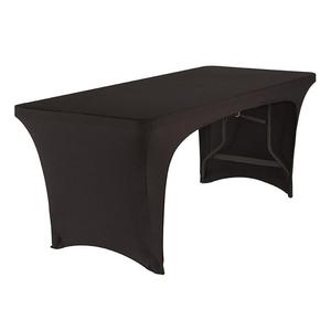 Khăn Trải Bàn Hình Chữ Nhật 6ft Màu Đen, Khăn Trải Bàn Bằng Vải Spandex Co Giãn Được Trang Bị Hở Lưng - Product Image 3