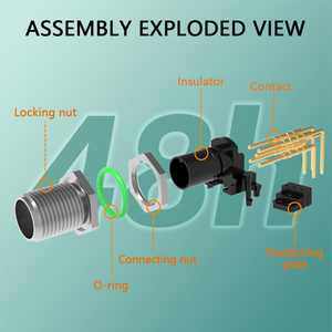 Conector de <span class=keywords><strong>Sensor</strong></span> M12 de 2-17 pines a B D X Y código montaje en Panel Industrial en ángulo conectado a tierra macho hembra conector PCB impermeable - Product Image 5