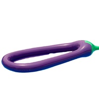 Flotteur gonflable en PVC en forme d'aubergine - Échantillons personnalisés de motifs pizza et ananas arc-en-ciel fabriqués en Chine