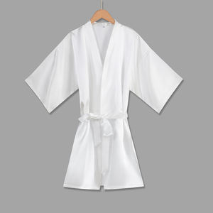 Abito da sposa per festa di matrimonio abito da sposa in raso bianco solido romantico e traspirante - Product Image 3