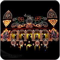 Lumières LED flexibles personnalisées TOPREX en forme de feuille, pour la décoration extérieure de festivals, de jardins et de paysages, style néon, formes lumineuses