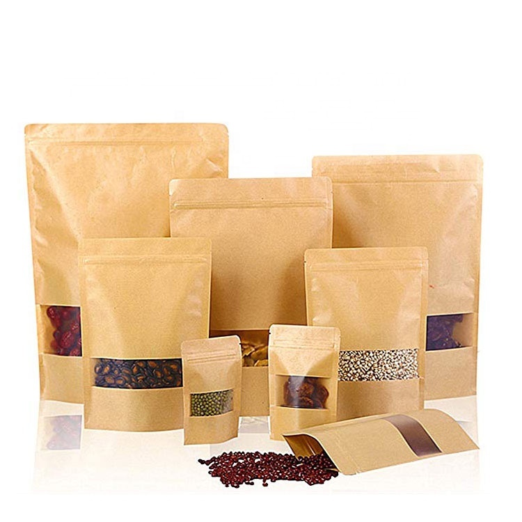 Tout Usage De Stockage Bonbons Noix Biscuits Assaisonnement Stand Sac En Papier Kraft