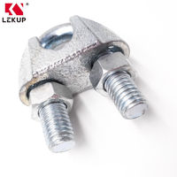 Pince à câble robuste de type américain en fer malléable, galvanisée électriquement, pour câble métallique, vente en gros d'usine