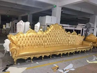 Luxe en forme de U arabe Majlis canapé ensemble Design européen Style oriental siège au sol pouf Jalsa canapé salon hôtel Villa