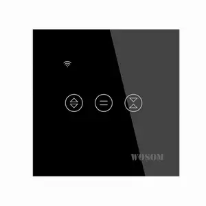 WOSOM-Interruptor de Panel de vidrio estándar CTSW, la aplicación Tuya, para cortina, táctil, superventas, UE/Reino Unido