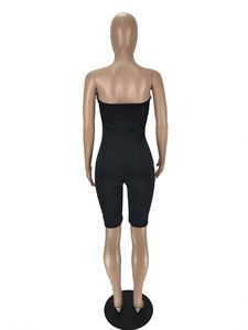 Moulante été barboteuse Sexy barboteuses <span class=keywords><strong>pour</strong></span> femmes sans bretelles Shorts <span class=keywords><strong>Latex</strong></span> Bodyshape plume <span class=keywords><strong>combinaison</strong></span> - Product Image 4