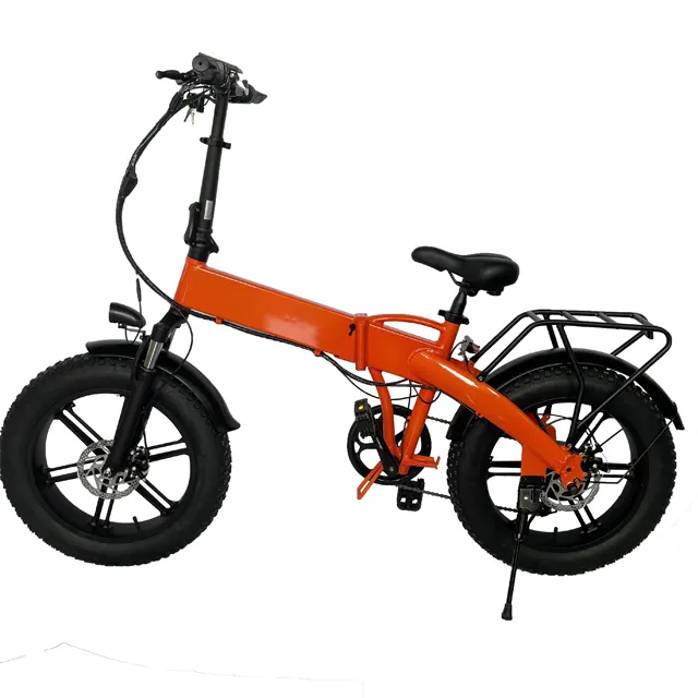 Smart Fast Charge 10Ah Brushless Electric Bike 7 Speed 20 Inch Fat Tyre Ebike Folding