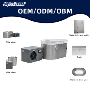 Baignoire à glace plongeante mobile en bois avec Wi-Fi Control Inox Ste Logo personnalisé Couleur Bain de glace portable Shiller 1 HP - Product Image 2