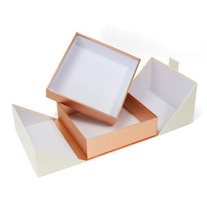 Caja <span class=keywords><strong>de</strong></span> Regalo Personalizada <span class=keywords><strong>de</strong></span> Alta Gama, Blanca, <span class=keywords><strong>de</strong></span> Doble Puerta y 2 Capas, con Acabado en Oro Rosa y Forro <span class=keywords><strong>de</strong></span> Esponja, para Cremas Faciales y Contorno <span class=keywords><strong>de</strong></span> Ojos - Product Image 4