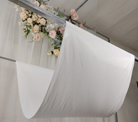 Drapé de plafond de mariage en tissu de mousseline de soie blanche pour événements, fêtes, banquets, draperies pour cérémonie, scène, toit, décoration d'hôtel