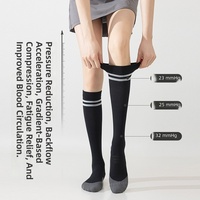 Chaussettes de compression sportives pour femmes, respirantes, rayées, pour la course à pied, le cyclisme, la randonnée, l'alpinisme