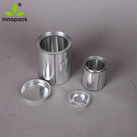 Boîte en étain ronde vide de haute qualité de 250 ml, fabriquée en Chine, avec couvercle à levier, boîte en étain pour eau de 8 oz, boîte en étain pour huile, boîte en étain métallique