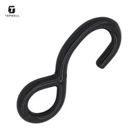 Crochets en S robustes avec revêtement noir pour sangles d'arrimage à cliquet et fixation de cargaison