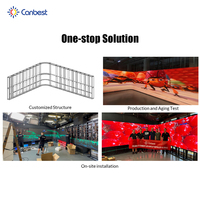 Écran d'Affichage LED Flexible Courbé Souple Numérique Canbest P0.9 P1.2 P1.5 P1.8 P2 P2.5 P3 P4 pour Colonne Cylindre Anneau Mur Vidéo