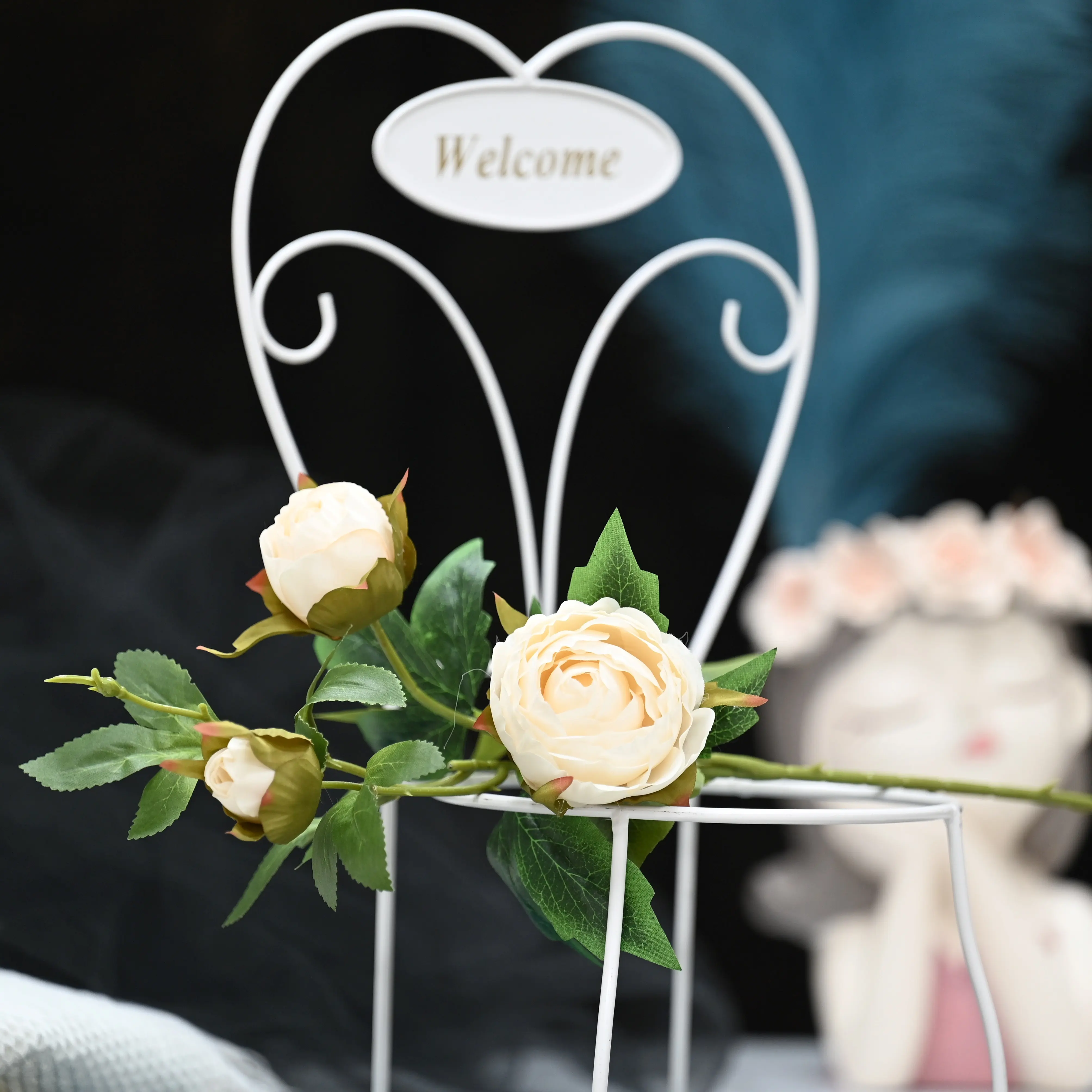 Blumen künstliche Hochzeit echte Touch Blume für Restaurants blaue Pflanze Deco
