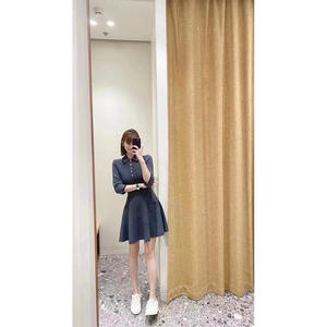 <span class=keywords><strong>Abito</strong></span> 2025 autunno elegante in <span class=keywords><strong>maglia</strong></span> grigia con collo a Polo stile Vintage <span class=keywords><strong>abito</strong></span> dimagrante in vita taglia unica con fodera per le occasioni del giorno - Product Image 4