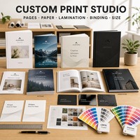 Brochure de profil d'entreprise OEM, impression A4, reliure collée, plastification, 20 pages, service de correction personnalisé, faible MOQ, livrets