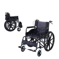Produits chinois les plus vendus, fauteuil roulant manuel pliable léger en acier à haute teneur en carbone pour personnes handicapées, personnes âgées, soins à domicile