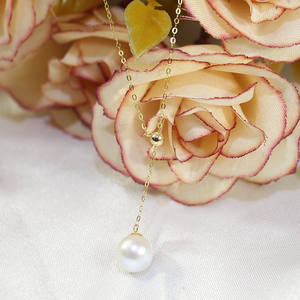 Feirun จี้น้ำจืด3A 8-8.5มม. ทองคำแท้<span class=keywords><strong>สี</strong></span>เหลือง18K - Product Image 6