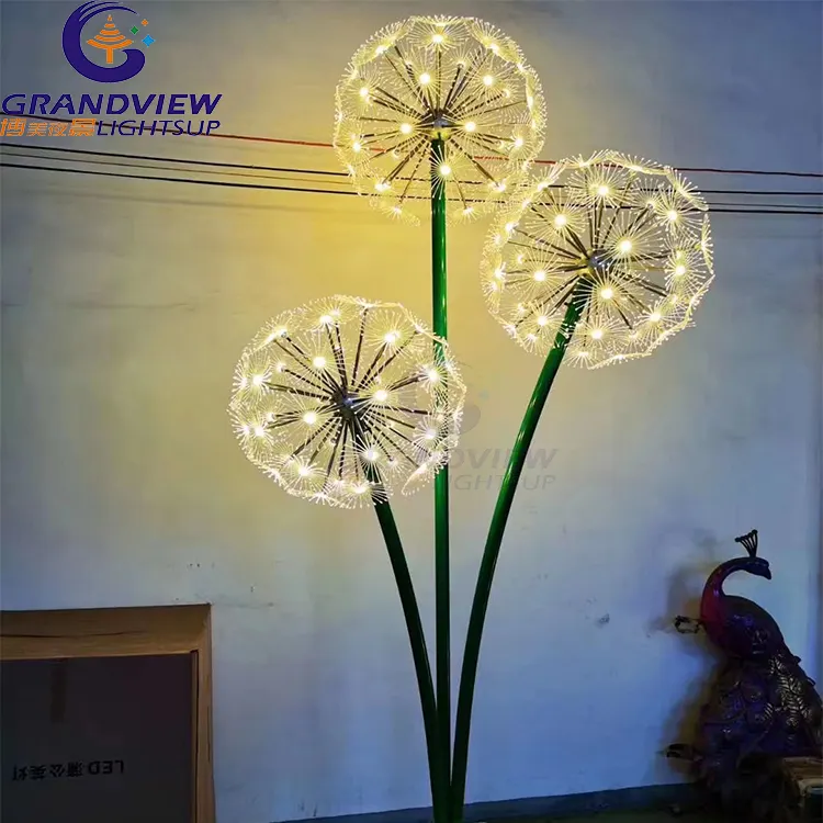 Garten blumen licht Wasserdichtes buntes LED-Löwenzahn blumen licht für den Außenbereich