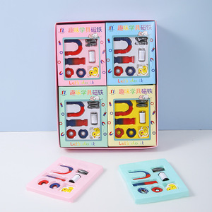 Juego de imanes de aprendizaje, Kit de experimentos de física para niños, juguetes educativos de 4 a 6 años, forma geométrica, Material plástico - Product Image 1
