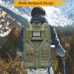 Nouveau design, sac à dos de randonnée de grande capacité 50L, sac à dos d'assaut de 3 jours, imperméable, Oxford durable, sacs à dos tactiques Molle - Product Image 5