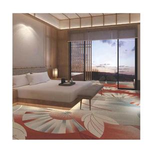 Vente en gros de chambres d'hôtel <span class=keywords><strong>tapis</strong></span> imprimé en 3D recouvert de polyester ignifuge B1 <span class=keywords><strong>tapis</strong></span> imprimé mur à mur - Product Image 4