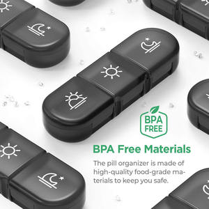 Organizzatore di pillole settimanali 3 volte al giorno scatola organizzatore di pillole 7 giorni organizzatore di pillole per farmaci - Product Image 4