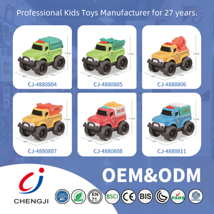 Chengji Wheat Straw Slide Coche de dibujos animados Educación temprana Ingeniería Construcción Camión Inercia Vehículo todoterreno Coche de juguete de fricción - Product Image 6