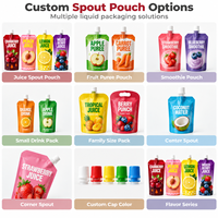 Sachet Doypack personnalisé anti-fuite, autoportant, avec bec verseur, à fermeture éclair, en feuille d'aluminium laminée de qualité alimentaire, pour chewing-gum