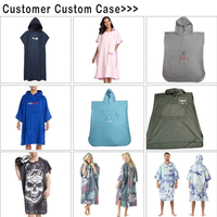 Peignoir de bain à capuche personnalisé en coton de luxe, motif dessin animé, pour voyages, surf, plage, pour hommes et femmes adultes