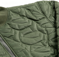 Blouson Bomber Homme Personnalisé Entièrement Zippé, Matelassé, Chaud, Hiver, Style Urbain, avec Broderie Frontale Rembourrée et Chauffante