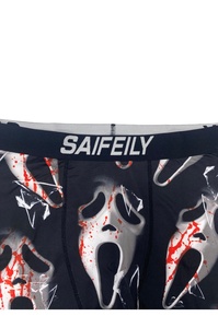 Shorts personnalisés pour hommes à motif crâne, séchage rapide, taille élastique, décontractés, imprimés numériquement en polyester - Product Image 4