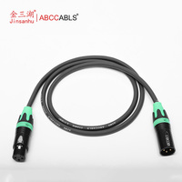 Câble audio micro équilibré XLR 3 broches mâle-femelle ABCCABSL avec gaine en PVC, multicolore, avec système de protection anti-tension, pour enceintes de studio