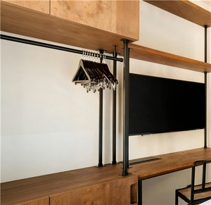 <span class=keywords><strong>Perchero</strong></span> de pie multifuncional con estructura metálica robusta, desmontable, acabado en bronce y cobre rojo. - Product Image 6