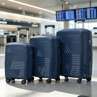 Valise de voyage rigide légère OEM, style simple, roues pivotantes, serrure à combinaison, étanche, avec poignée télescopique