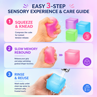 Jouet anti-stress en forme de glaçon, personnalisable OEM, en TPR givré, en gros, pour cadeaux de fête, boîte cadeau surprise de vacances