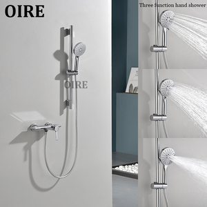 Oire <span class=keywords><strong>Mitigeur</strong></span> de douche mural en laiton à 2 fonctions Robinet à main poli à 3 modes avec douchette pour salles de bains et villas - Product Image 2