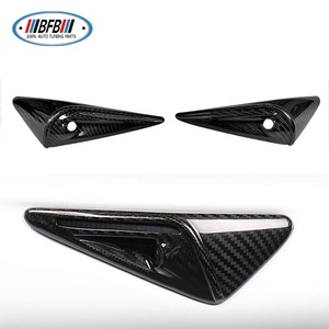 Couverture complète de l'aileron latéral en fibre de carbone véritable avec garniture de cache de caméra pour <span class=keywords><strong>Tesla</strong></span> <span class=keywords><strong>Model</strong></span> S 2022 - Product Image 6