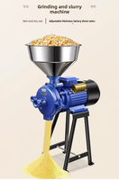 Moulin à céréales électrique commercial mini pour maïs, blé, soja et riz, pour mouture à sec et humide