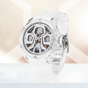 Montre mécanique squelette pour homme, boîtier en cristal saphir, bracelet en fluororubber, montre de sport de luxe - Product Image 3