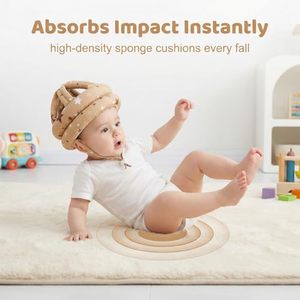 <span class=keywords><strong>Casque</strong></span> de sécurité pour bébé, protection anti-collision douce pour la tête, chapeau de protection réglable contre les chutes pour bébé qui rampe et marche - Product Image 5