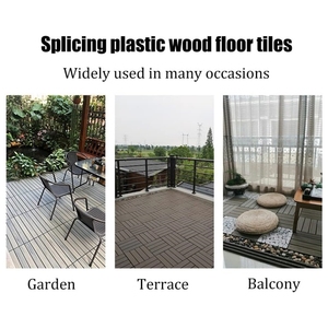 Bán buôn giá rẻ giá bên ngoài <span class=keywords><strong>DIY</strong></span> không thấm nước sàn gạch ngoài trời lồng vào nhau nhựa cơ sở WPC decking gạch - Product Image 6