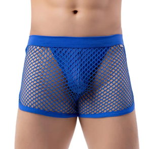 ชุดชั้นในเซ็กซี่แบบซีทรูตาข่าย ยี่ห้อ PATON จากหนานหนิง รับผลิตตามสั่ง พร้อมป้ายส่วนตัว กางเกงขาสั้นตาข่ายแบบมินิ พร้อมจีสตริง สำหรับผู้ชาย ผู้ใหญ่ และเกย์ - Product Image 1