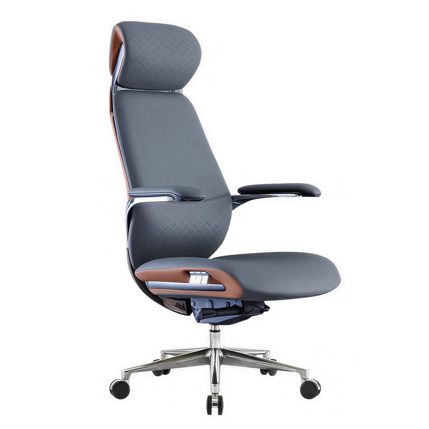 Cowhide leather High-backed chair