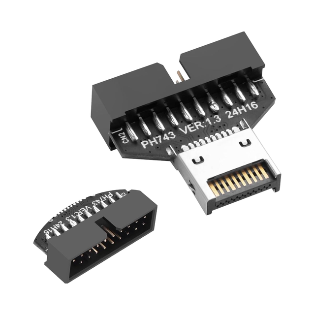 USB 3.0 19/20Pin Motherboard Header Adapter Front Panel Type-E Male 19Pin Male Converter Consumer Electronics