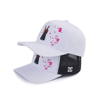 Gorras de béisbol estructuradas de dos tonos con bordado, gorras de golf tipo A-frame en blanco de bajo MOQ, gorras trucker para jóvenes y niñas
