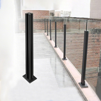 Rampe d'escalier moderne minimaliste en alliage d'aluminium, résistante à la rouille et à l'eau, installation facile, pour maison et balcon