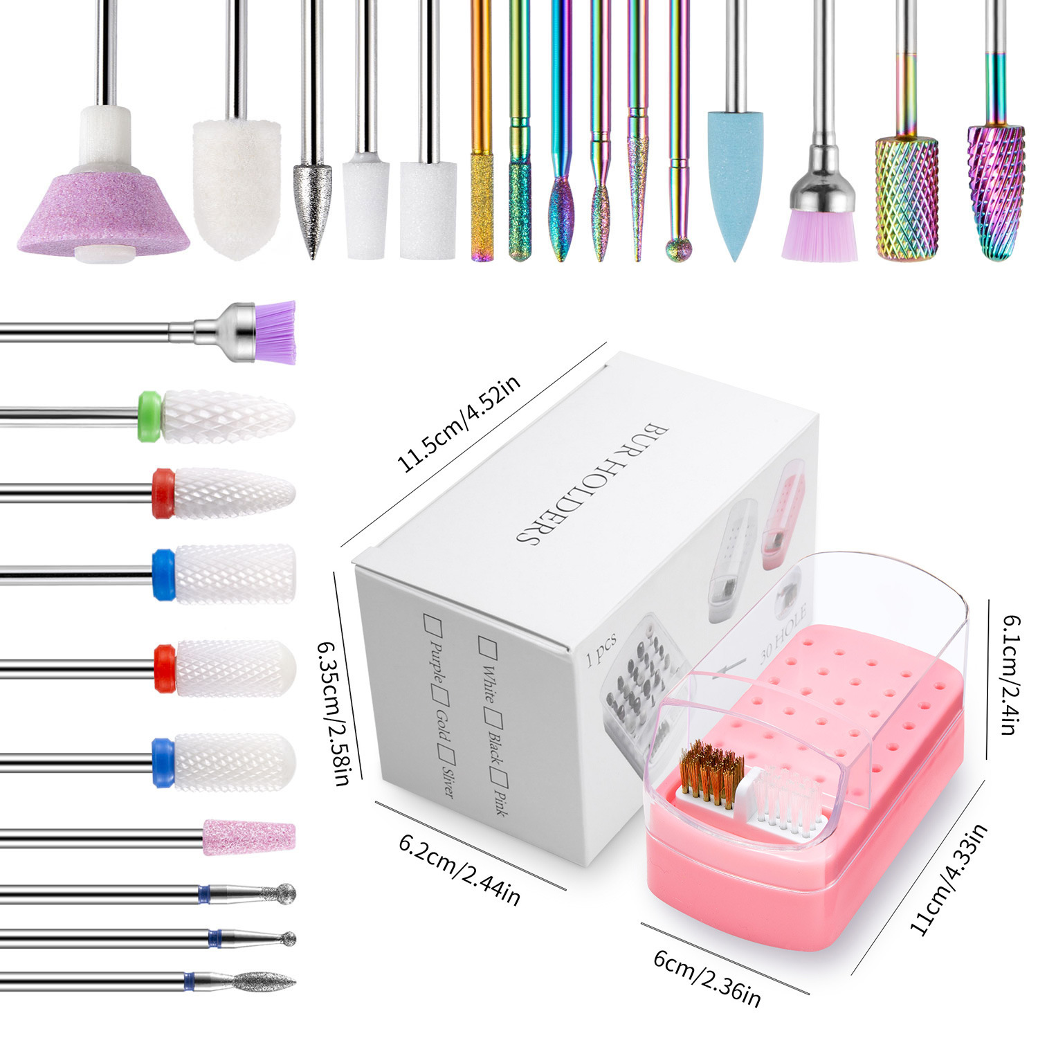 Ensemble de 25 pièces + boîte rose